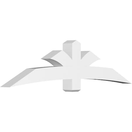 Ekena Millwork Davenport Architectural Grade PVC Gable Bracket, 84"W x 21"H x 6"D x 6"F, 6/12 Pitch GBP084X21X0606DAV00